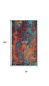 2' X 4' Atlantic Abstract Power Loom Non Skid Area Rug